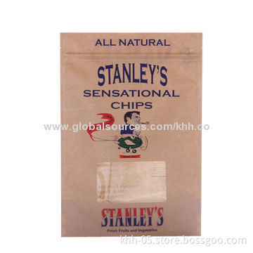 Fancy design kraft paper bag with clear window